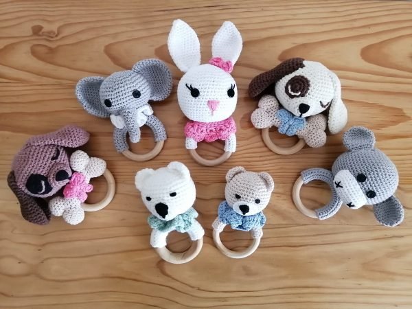 Crochet Baby Animal Teether