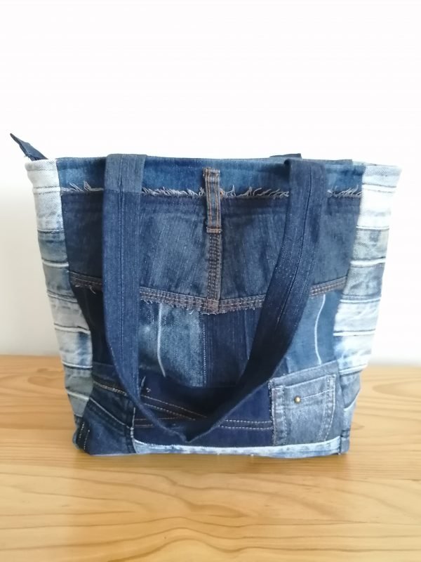 Denim Patch Tote Bag - Image 2