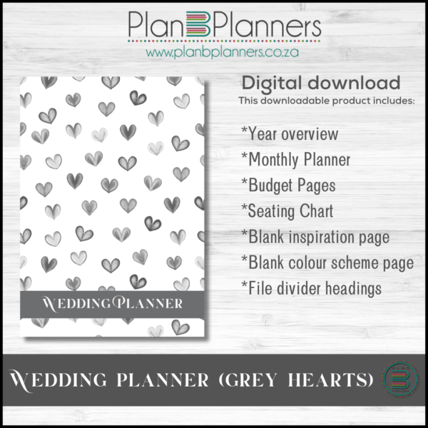 Wedding Planner (Grey Hearts)