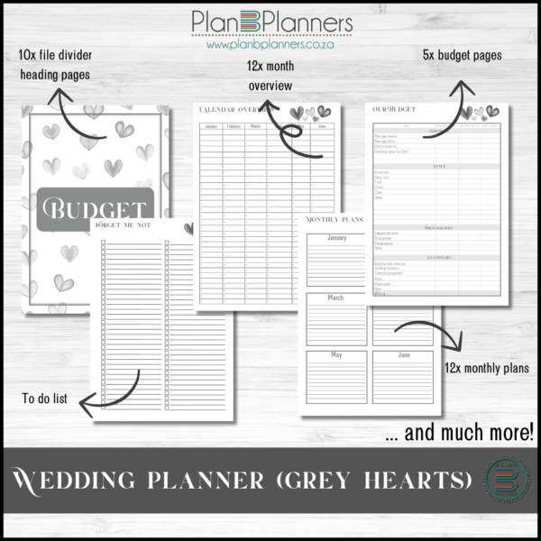 Wedding Planner (Grey Hearts) - Image 2