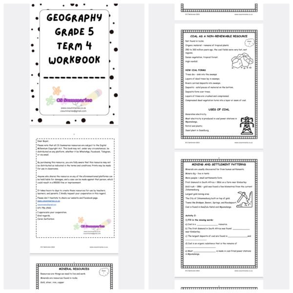 Geography Grade 5 Term 4 Workbook - Image 2