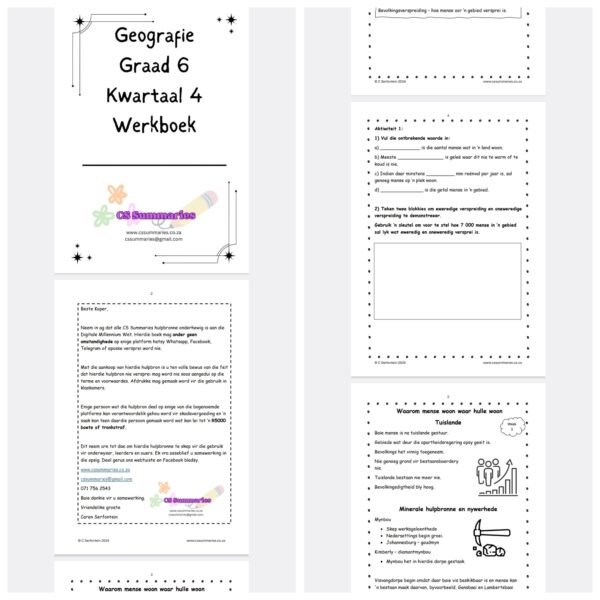 Geografie Graad 6 Kwartaal 4 Werkboek - Image 2