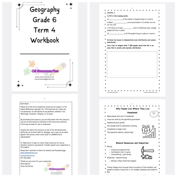 Geography Grade 6 Term 4 Workbook - Image 2