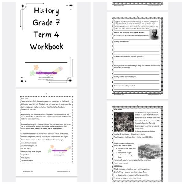 History Grade 7 Term 4 Workbook - Image 2