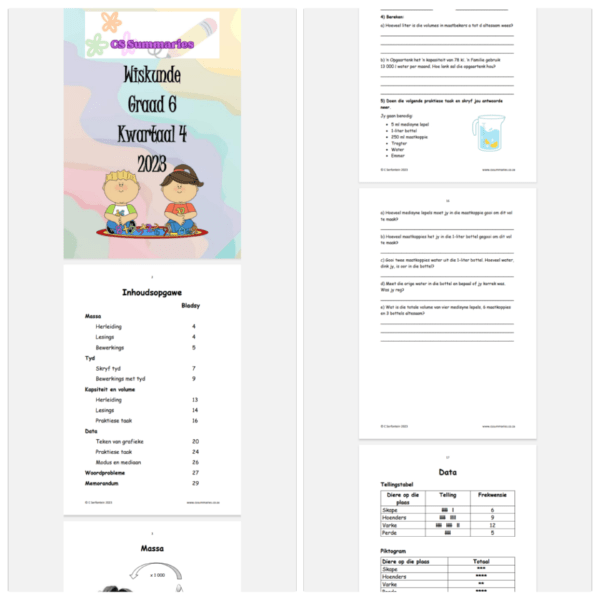 Wiskunde Graad 6 Kwartaal 4 Werkboek - Image 2