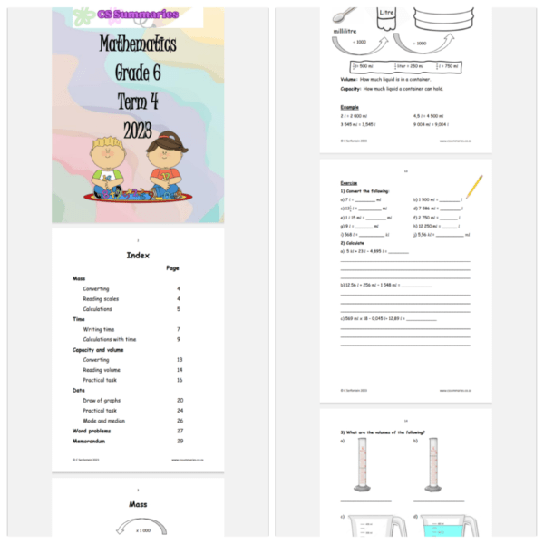 Mathematics Grade 6 Term 4 Workbook - Image 2