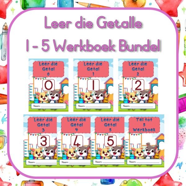 Leer die Getal 1 - 5 Bundel