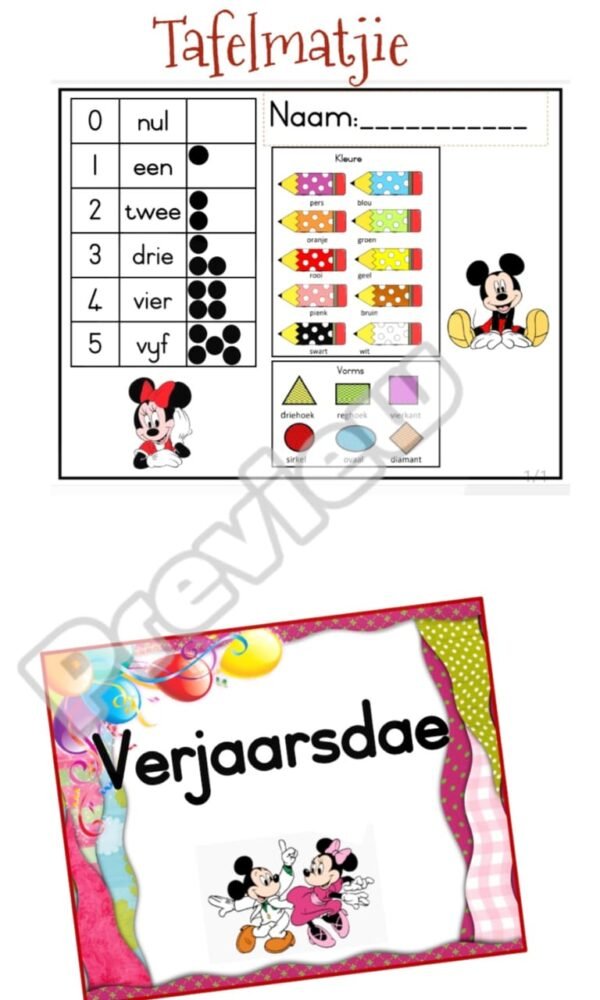 Mickey Mouse Klaskamer Pakket (Afrikaans) - Image 8