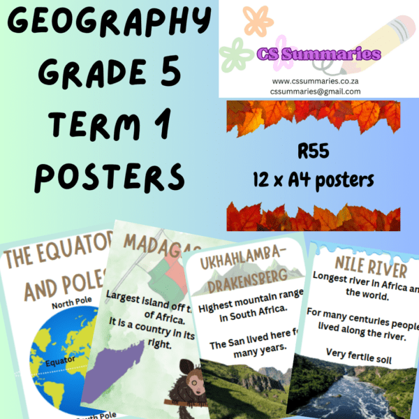 Geography Grade 5 Term 1 Posters