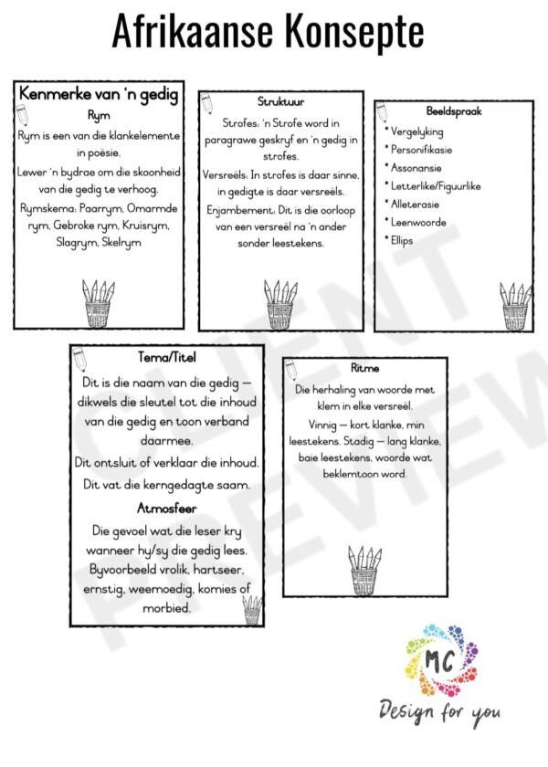 X20 Afrikaanse Konsepte (Swart en Wit) - Image 2