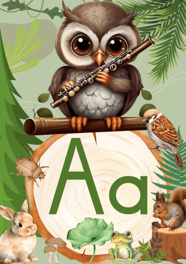 Woodlands Owl Classroom Wall Alphabet
