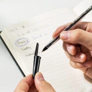 Ballpoint Pen Clear Barrel 1mm Black