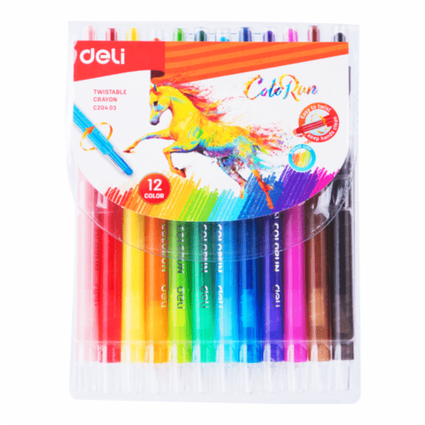 Twistable Crayon Round Barrel Full Length 12 Colors