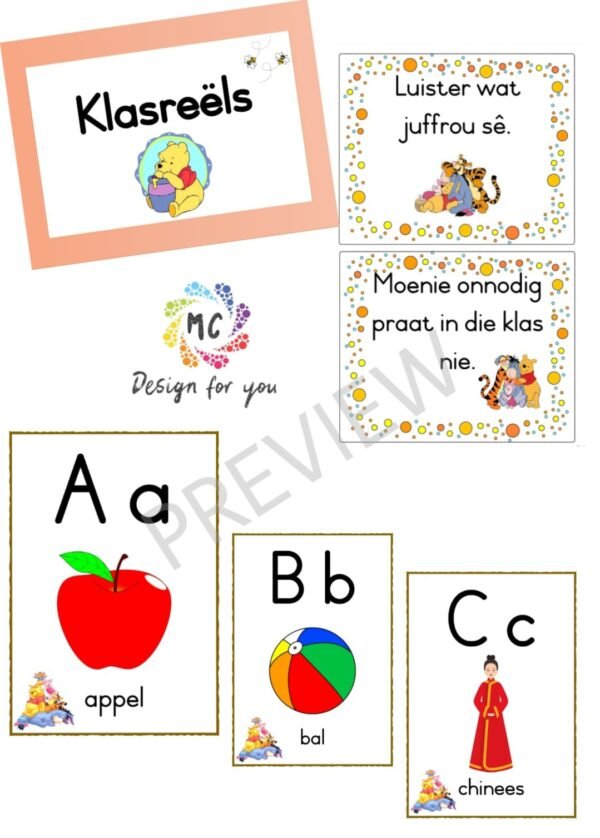 Winnie the Pooh Klaskamerpakket (Afrikaans)