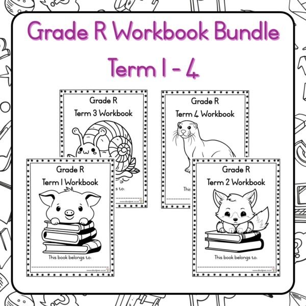 Grade R Term 1 - 4 Workbook Bundle
