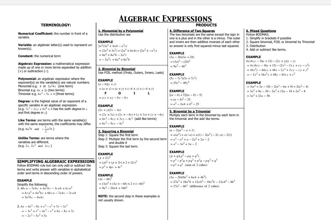 Grade 10 Mathematics Revision Paper 1 and 2 - Image 2