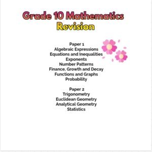 Grade 10 Mathematics Revision Paper 1 and 2