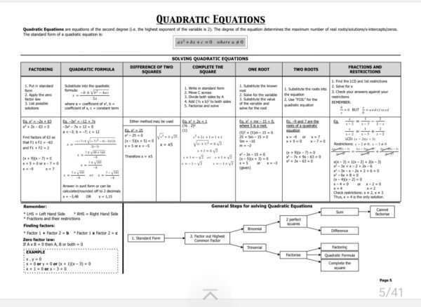 Grade 11 Mathematics Revision Paper 1 and 2 - Image 3
