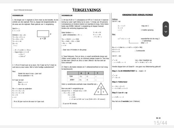 Graad 9 Wiskunde Hersiening Vraestel 1 en 2 - Image 4