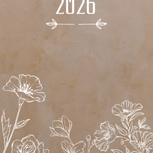 2026 Bruin Blomme Onderwyser Beplanner