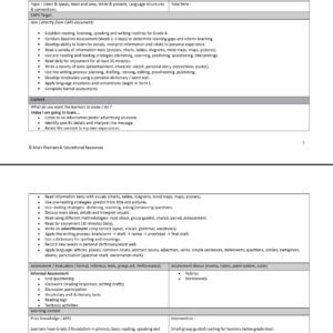 Grade 4 EHL Lesson Plans