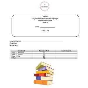 Gr 9 EFAL literature Project (T3)