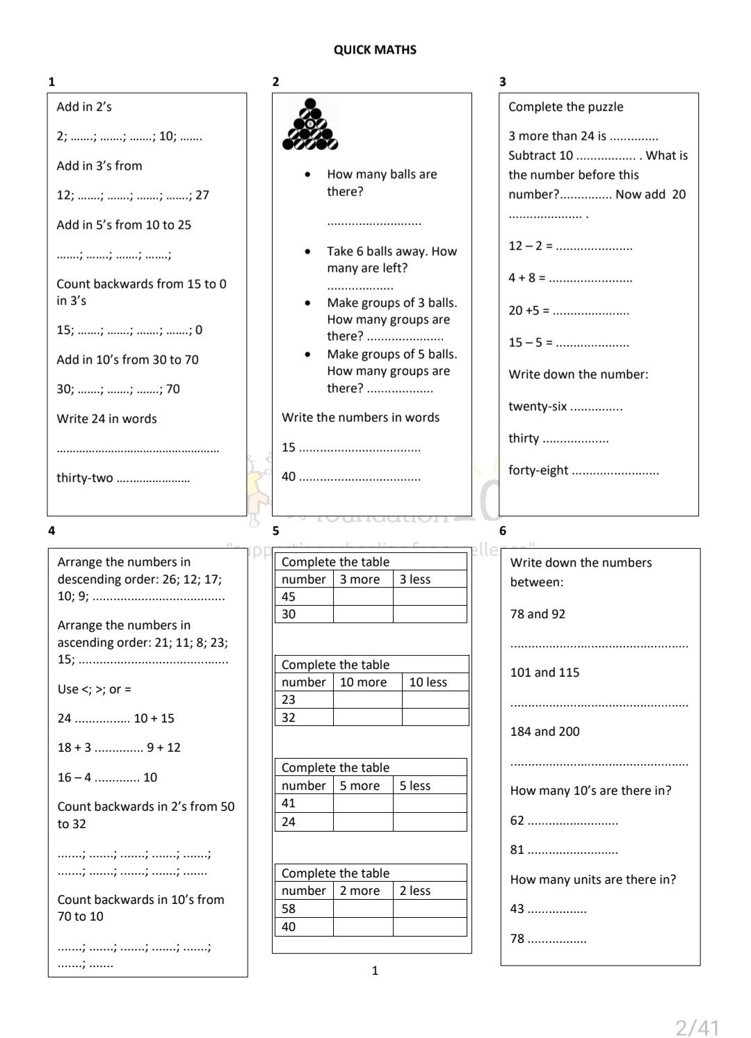 Grade 3 Mathematics Term 1 +2 Revision - Image 2
