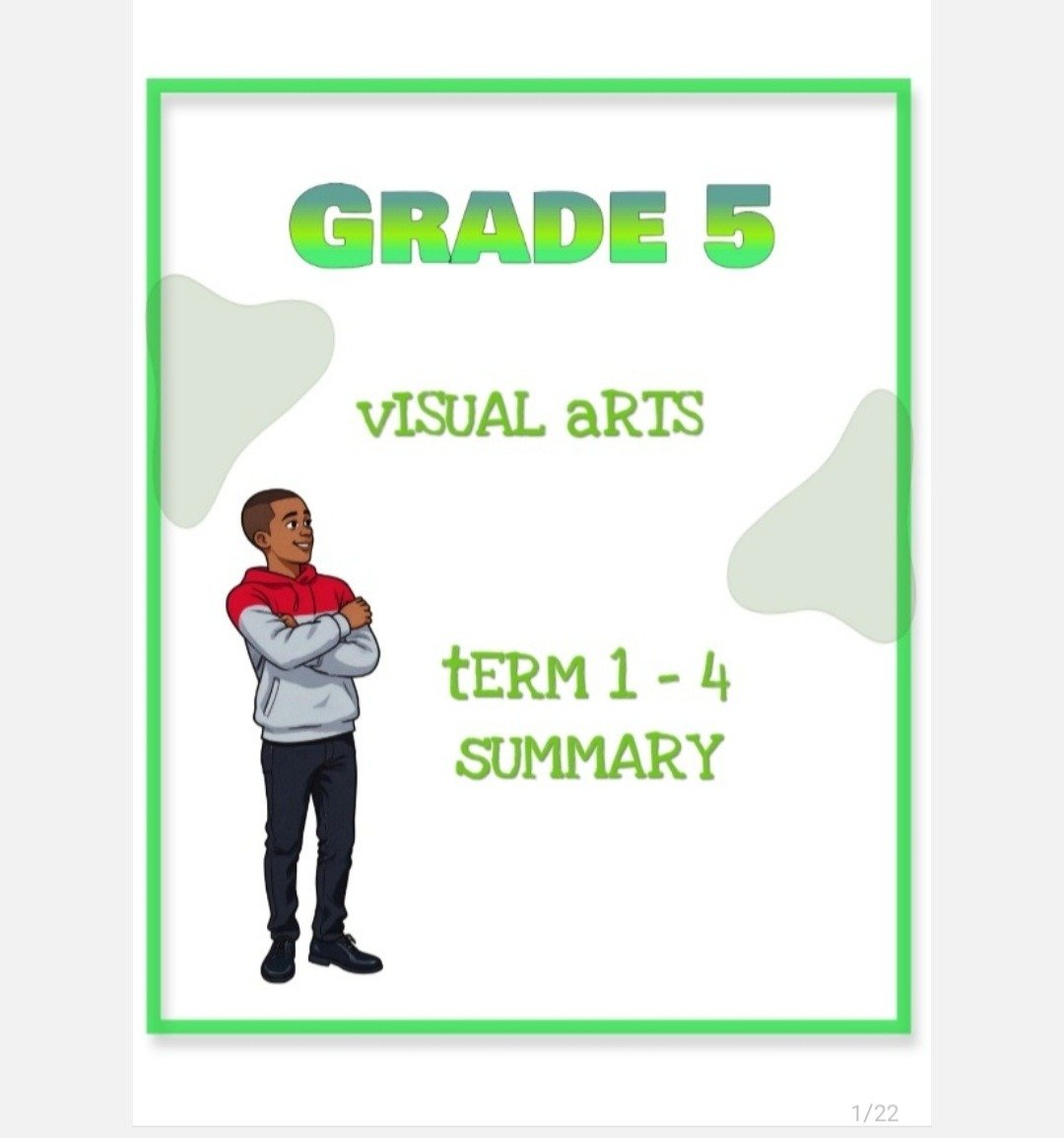 Grade 5 Visual Arts Summary