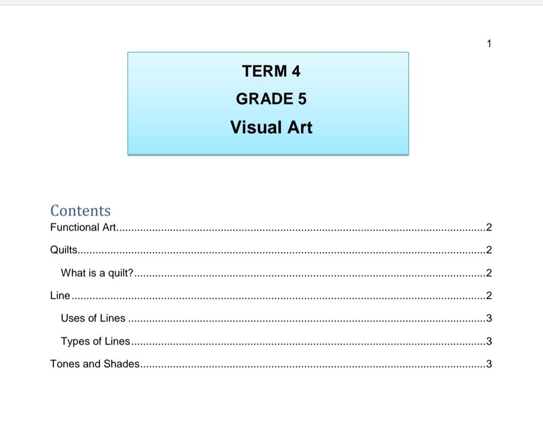 Grade 5 Visual Arts Summary - Image 5