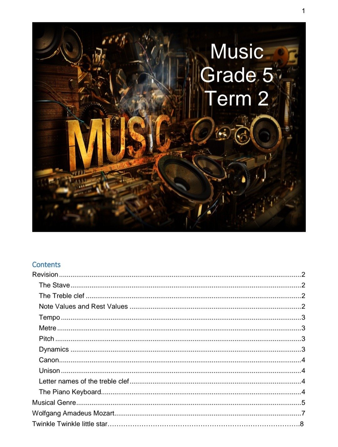 Grade 5 Music Literacy Summary - Image 4