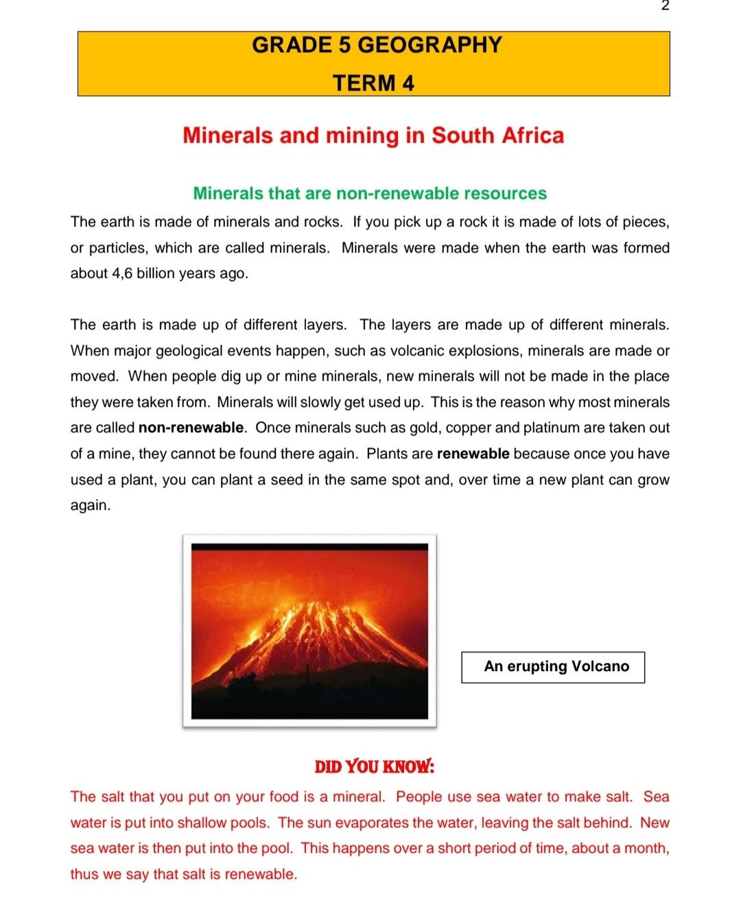 Grade 5 Geography Summary (Term 1 - 4) - Image 8