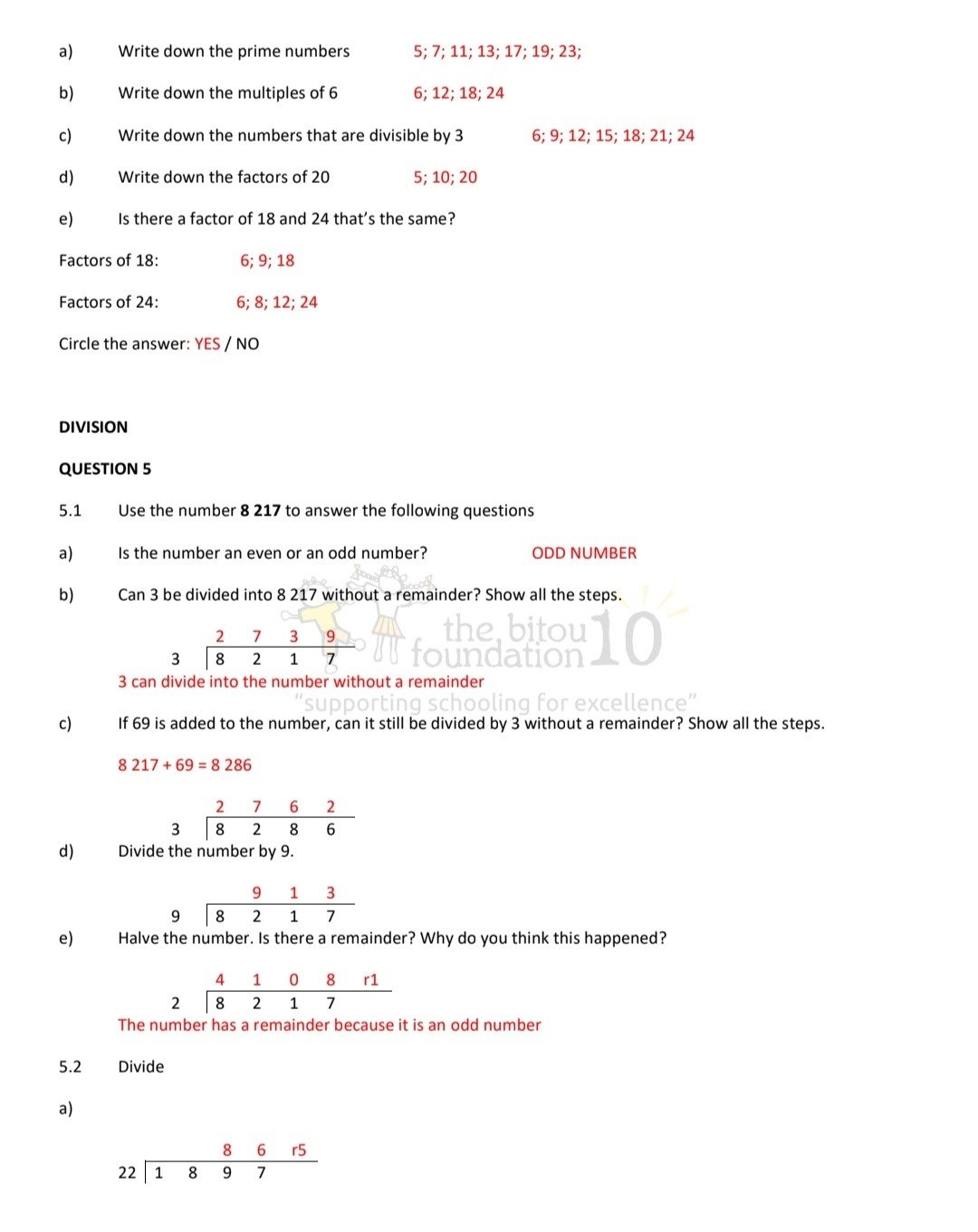 Grade 6 Mathematics Term 1 +2 Revision - Image 4