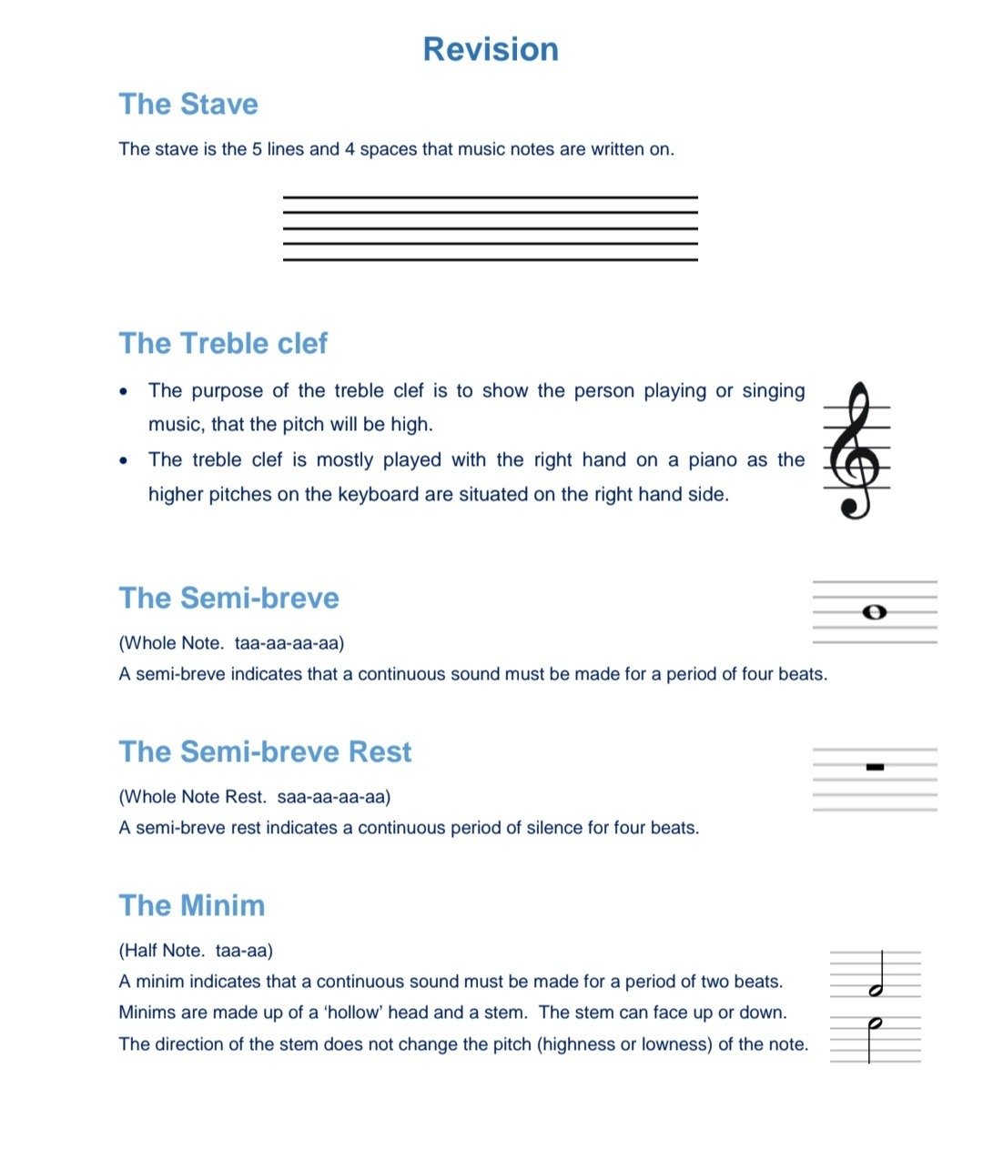 Grade 6 Music Literacy Summary (Term 1 - 4) - Image 3