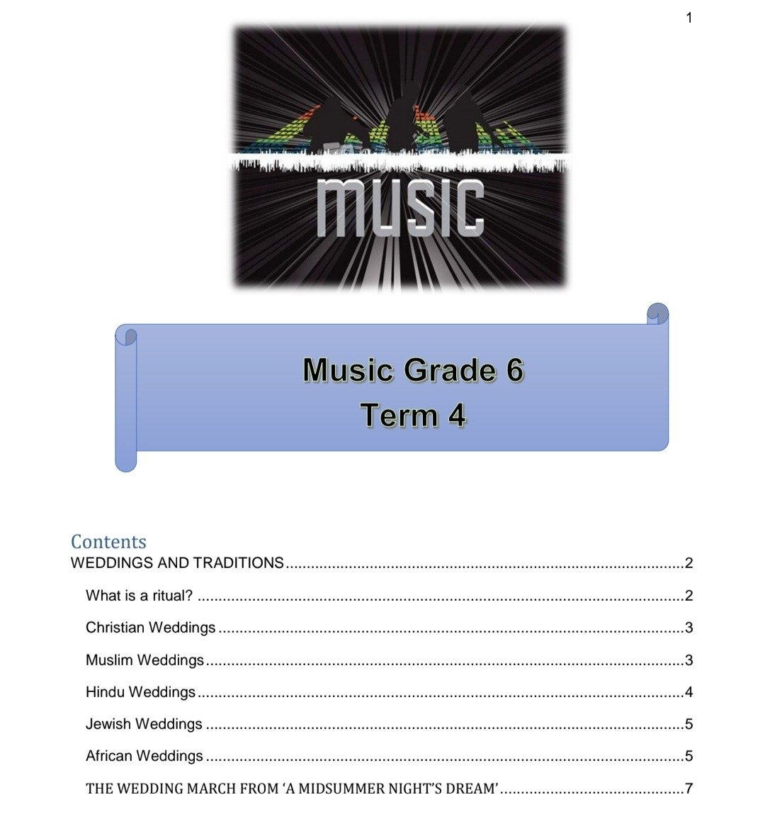 Grade 6 Music Literacy Summary (Term 1 - 4) - Image 7