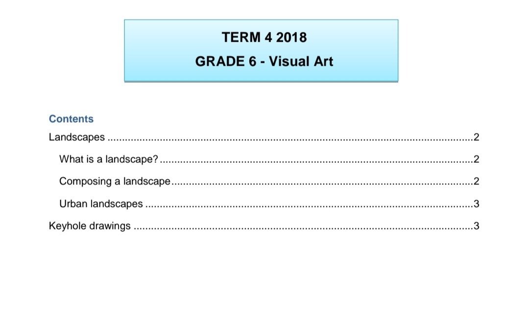 Grade 6 Visual Arts Summary (Term 1 - 4) - Image 7