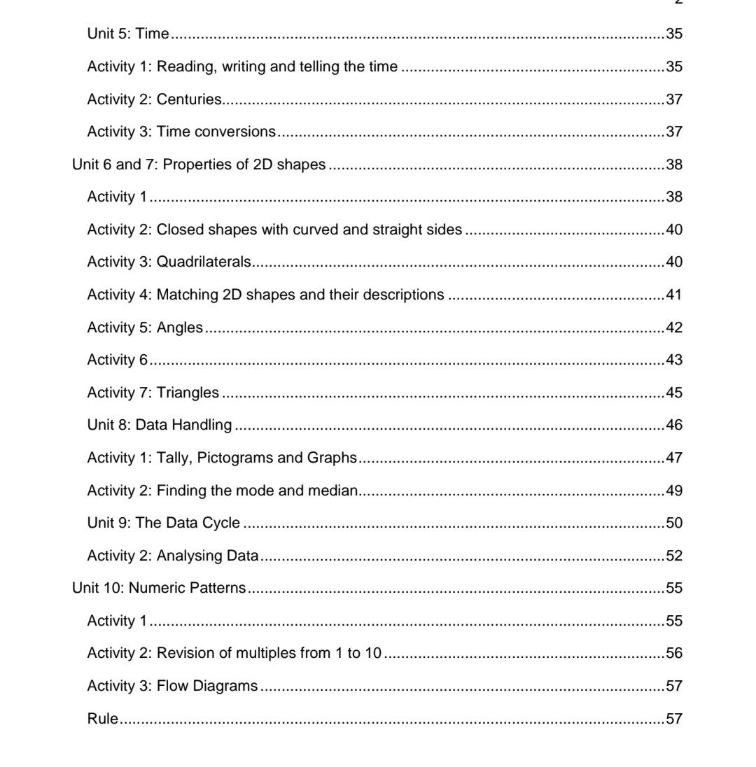 Grade 6 Mathematics Workbook (Term 1 - 4) - Image 3