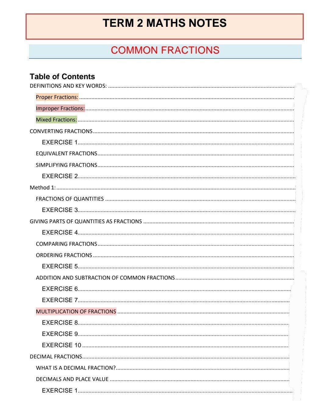 Grade 7 Mathematics Study kit (Term 1 +2 ) - Image 8