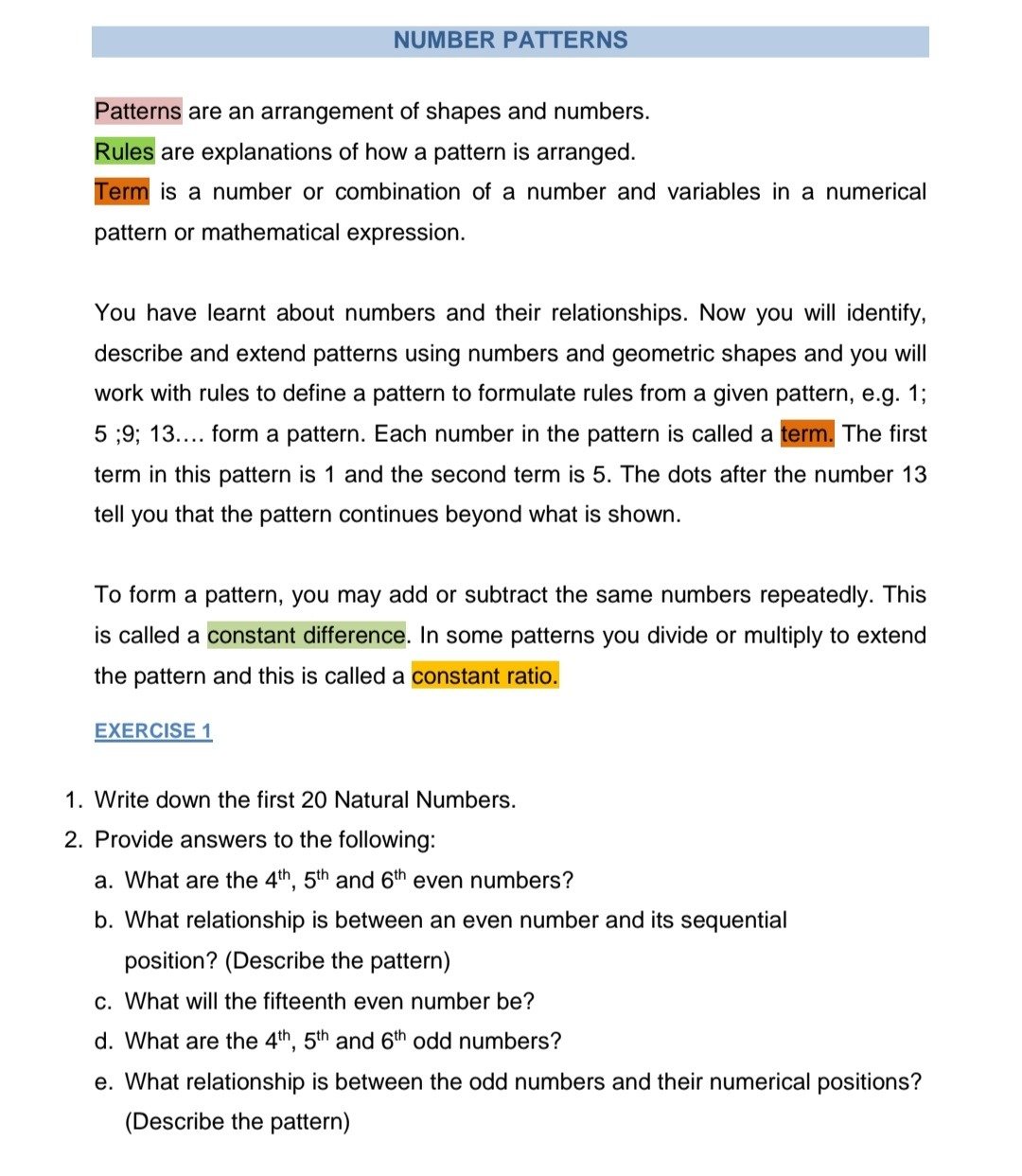 Grade 7 Mathematics Study kit (Term 3 + 4 ) - Image 3