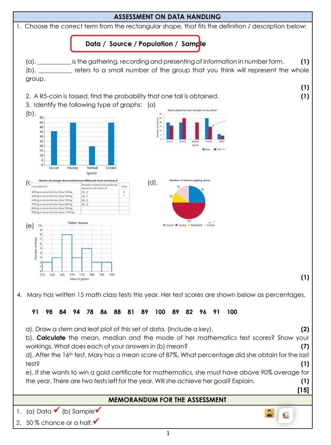 Grade 7 Mathematics Term 3+ 4 Revision - Image 5