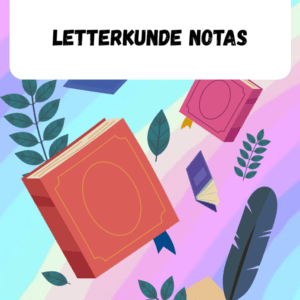Afrikaans Letterkunde Notas