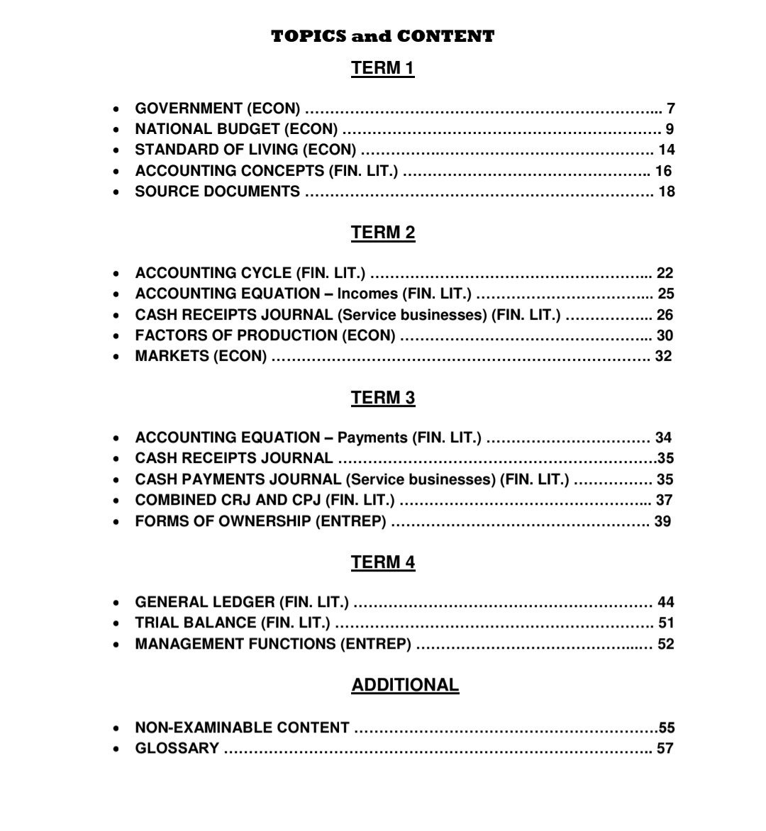 Grade 8 Economic and Management Sciences Summary with examples - Image 2
