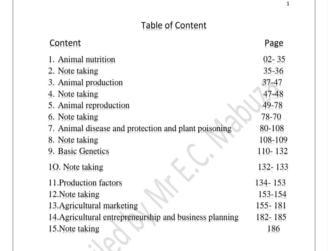 Grade 12 Agricultural Sciences Class Notes - Image 2