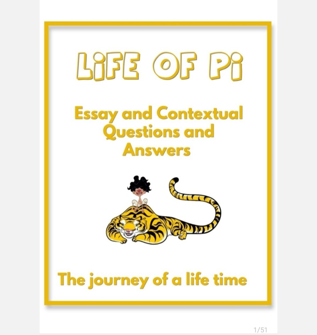 Life of PI Essay and Contextual Revision Questions and Answers